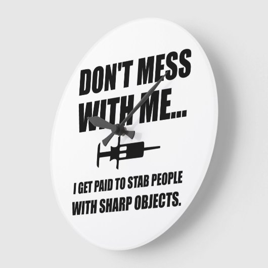 刺し注射器医療 ラージ壁時計 (傾斜)