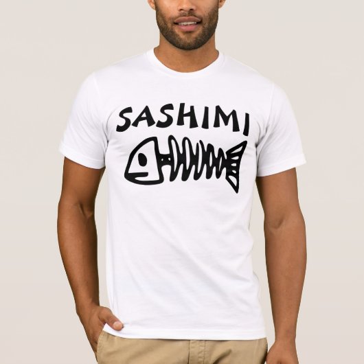 刺し身おもしろいTシャツ Tシャツ (正面)