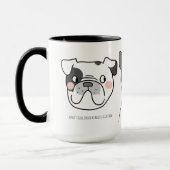 刺すようなツイストを伴う皮肉な犬のユーモア マグカップ (左)