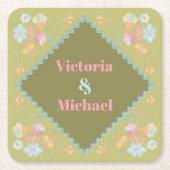 刺カラフルしゅうモダン スクエアペーパーコースター (正面)