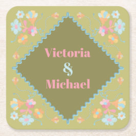 刺カラフルしゅうモダン スクエアペーパーコースター