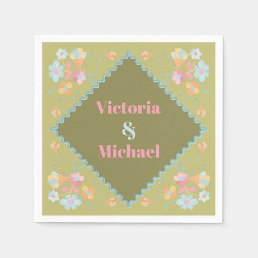 刺カラフルしゅうモダン スタンダードカクテルナプキン (正面)