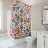 刺カラフルしゅう探しフローラデザイン シャワーカーテン (インサイチュ)