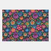 刺カラフルしゅう花デザイン ラッピングペーパーシート (正面2)