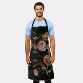 刺クラシックしゅうヴィンテージのバラ エプロン (着用した状態)