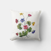 刺フェイクしゅうカラフル木材ソレル クッション (正面)