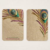 刺フェイクしゅう孔雀の羽毛イヤリングホルダー (正面&裏面)