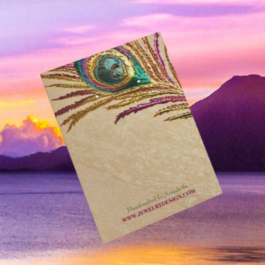 刺フェイクしゅう孔雀の羽毛イヤリングホルダー