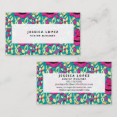 刺フェイクしゅう花柄プロフェッショナル 名刺 (正面/裏面)