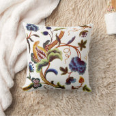 刺フェイクしゅう – ブルージャコビーンクレエル刺繍 クッション (ブランケット)