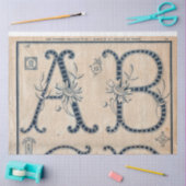 刺フランスのしゅう柄の切り離し又はギフトラップ 薄葉紙 (クラフト)