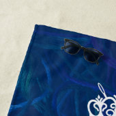 刺保しゅう工芸品の静かな糸ダーク ビーチタオル (インサイチュ)