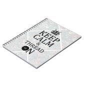 刺保しゅう工芸品の静かな糸 ノートブック (左側)