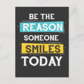 刺激は誰かが今日微笑させる理由です ポストカード (正面)