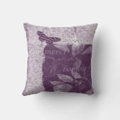 刺激を受けたでフランスのな薄紫 クッション (裏面)