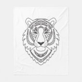 刺激を受けたで白いトラ フリースブランケット (正面)