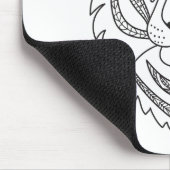 刺激を受けたで白いトラ マウスパッド (コーナー)