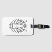 刺激を受けたで白いトラ ラゲッジタグ (正面横)