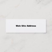 刺激を受けたで細いビジネスかジュエリーまたは芸術のラベル スキニー名刺 (裏面)