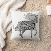 刺激を受けたで黒い馬 クッション (ブランケット)