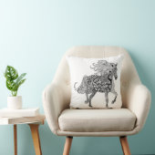 刺激を受けたで黒い馬 クッション (椅子)