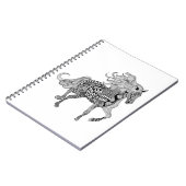 刺激を受けたで黒い馬 ノートブック (左側)