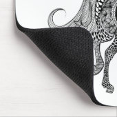 刺激を受けたで黒い馬 マウスパッド (コーナー)