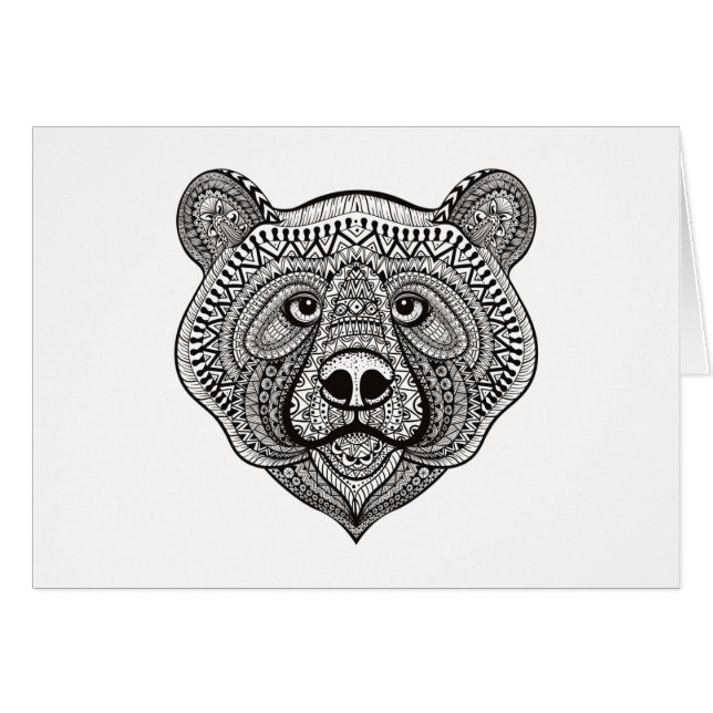 刺激を受けたなくまの顔 (正面横)