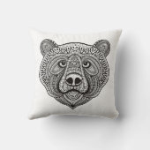 刺激を受けたなくまの顔 クッション (裏面)