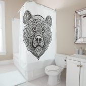 刺激を受けたなくまの顔 シャワーカーテン (インサイチュ)