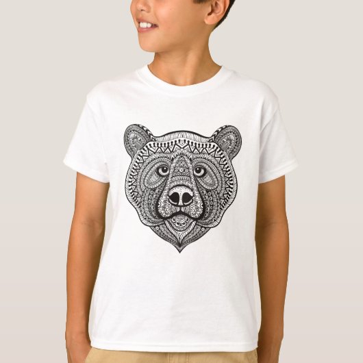 刺激を受けたなくまの顔 Tシャツ (正面)