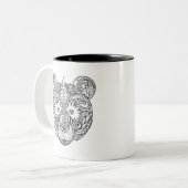 刺激を受けたなくま ツートーンマグカップ (正面左)