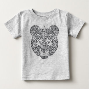 刺激を受けたなくま ベビーTシャツ