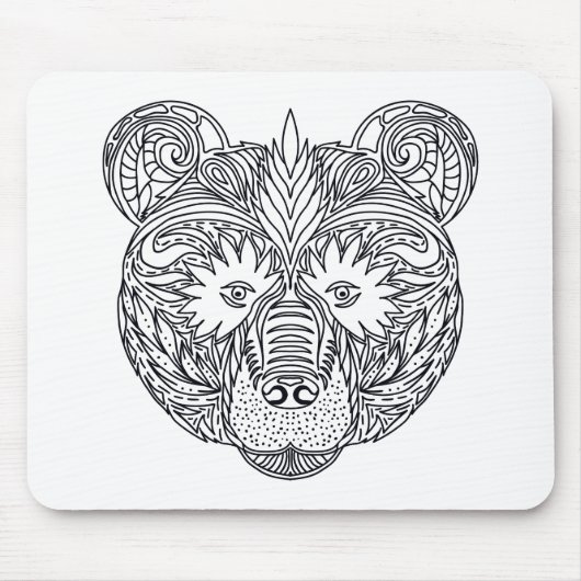 刺激を受けたなくま マウスパッド (正面)