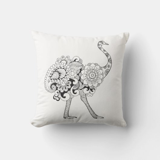 刺激を受けたなだちょう クッション (正面)