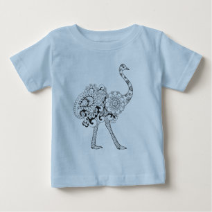 刺激を受けたなだちょう ベビーTシャツ