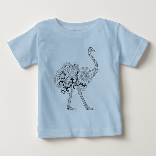 刺激を受けたなだちょう ベビーTシャツ (正面)