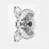 刺激を受けたなアライグマ フリースブランケット (正面)