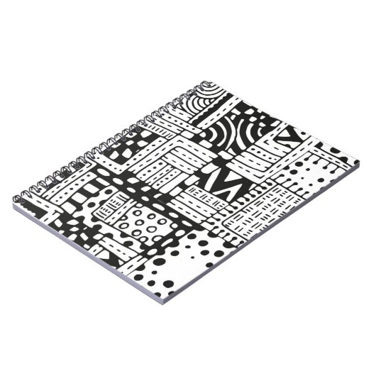 刺激を受けたなインディアンの抽象芸術の姿 ノートブック (左側)