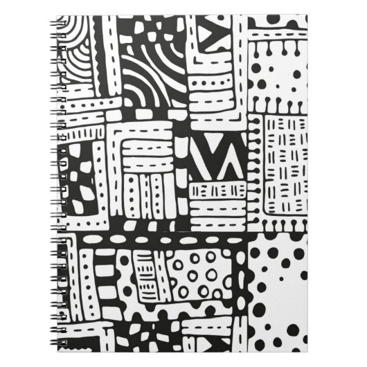 刺激を受けたなインディアンの抽象芸術の姿 ノートブック (正面)