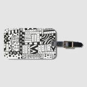 刺激を受けたなインディアンの抽象芸術の姿 ラゲッジタグ (正面横)