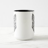 刺激を受けたなオオカミの頭部 マグカップ (中央)