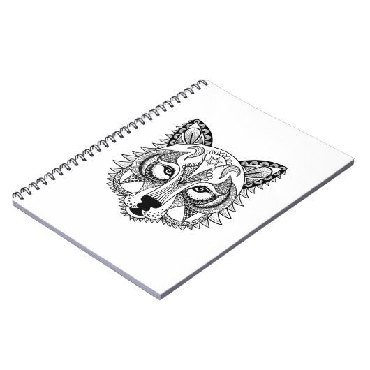 刺激を受けたなオオカミ ノートブック (左側)