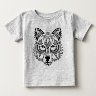 刺激を受けたなオオカミ ベビーTシャツ