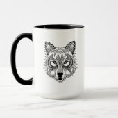刺激を受けたなオオカミ マグカップ (左)