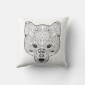 刺激を受けたなキツネの頭部 クッション (裏面)