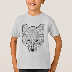 刺激を受けたなキツネの頭部 Tシャツ