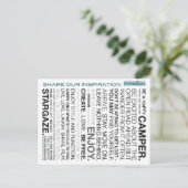 刺激を受けたなキャンプの信念の郵便はがき ポストカード (スタンド正面)