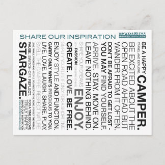 刺激を受けたなキャンプの信念の郵便はがき ポストカード