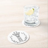 刺激を受けたなキリン ラウンドペーパーコースター (インサイチュ)